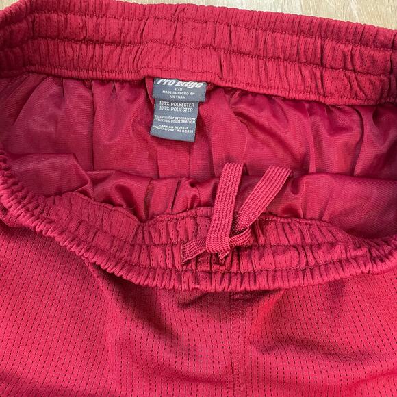 Oklahoma Sooners OU Women’s Track Pants L Red Silver Stripe Athletic Pro Edge - Picture 6 of 10